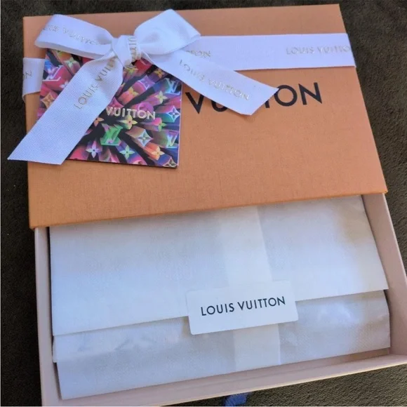 Louis Vuitton Monogram Scarf with Gold Accents - Picture 6 of 9